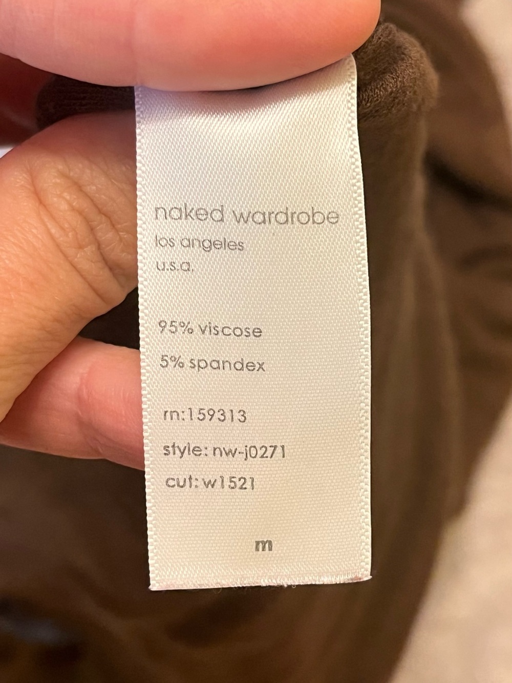 naked wardrobe Chocolate Brown Seamless Long-Sleeve Jumpsuit - Picture 4 of 4